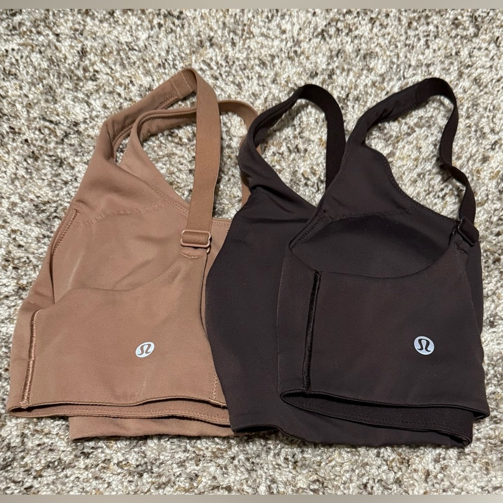 lululemon athletica Sports Bras - Dark brown and light brown/tan
